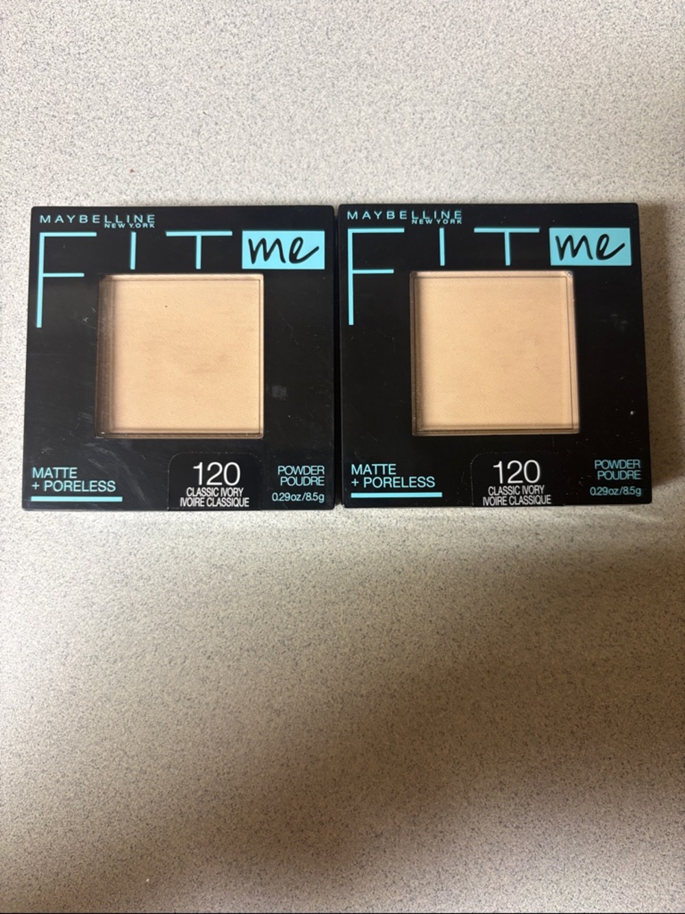 BNWT MAYBELLINE Fit Me Matte-Poreless Powder shade 120 Classic Ivory (Set of 2)